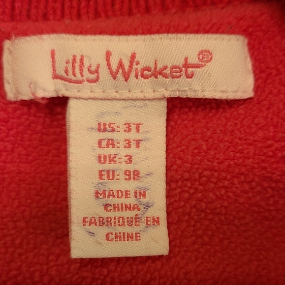 Lilly Wicket fleece lined zip up sweater - Picture 2 of 4